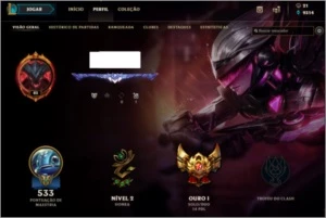 Conta League of Legends Ouro 1 LOL