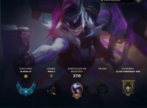 Conta Fa , Platina 4 , 135 Champions , Icone Raro Diamante ! - League of Legends LOL
