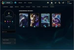 CONTA D1 BOA COM SKINS BOAS - League of Legends LOL