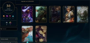 CONTA LVL 210  COM SKINS EPICAS LEGADOS E LENDARIAS - League of Legends LOL