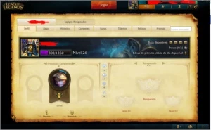 conta lvl 26 com 4 bonus devitória - League of Legends LOL