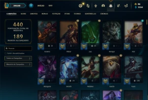 Conta ouro 3 com TODOS os champs e 172 Skins (MAIN JG / MID) - League of Legends LOL