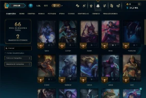 Unranked com 31 Champs e 4 Skins - League of Legends LOL