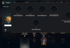Unranked com 31 Champs e 4 Skins - League of Legends LOL