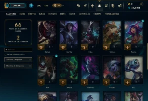 Unranked com 31 Champs e 4 Skins - League of Legends LOL