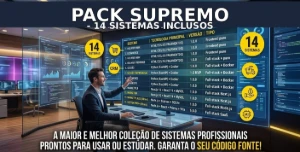 Pack Supremo - 14 Sistemas Inclusos - Sites, Lojas e Sistemas Prontos Sites e Scripts