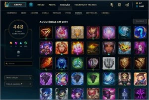 conta d1 quase todas skin - League of Legends LOL