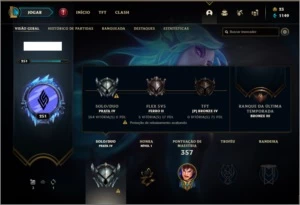 Conta prata 4 com 118 champs e 94 skins - League of Legends LOL