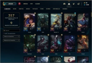 Conta prata 4 com 118 champs e 94 skins - League of Legends LOL