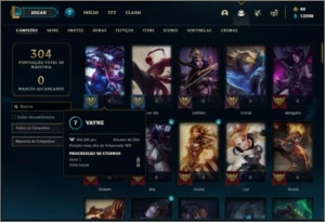 Conta unranked com 42 skins e 93 champs ( 3 vitoriosas ) - League of Legends LOL