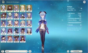 Ganyu + Amos + Hu Tao + 5* Garantido - Genshin Impact