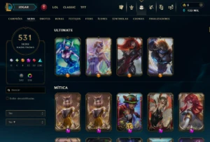 Conta LOL Nv.561 MMR bom Mestre diversas vezes - League of Legends