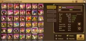 Conta do SW no Global com 104 mobs 6 estrelas sendo 26 nat 5 - Summoners War