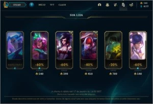 Conta League Of Legends - Season 4 - 80 Skins LOL