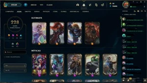 League of Legends - Conta LOL todos CHAMPS + 228 skins RARAS