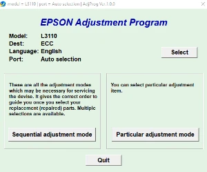 Reset Epson L3110 - Softwares e Licenças