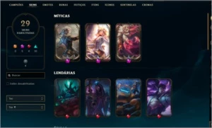 Conta de LoL com 3 skins prestígios - League of Legends