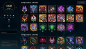 Conta lv 575, D4 2024, 558 skins, 322 cromas, all champs - League of Legends LOL