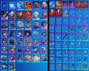 Conta fortnite com homen aranha, geralt e +