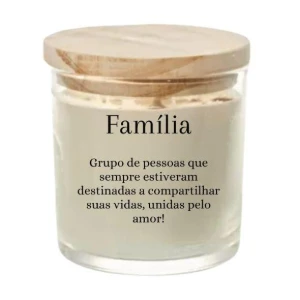 Vela Aromática Lembrancinha Personalizada Família 180g - Artesanato e Personalizados