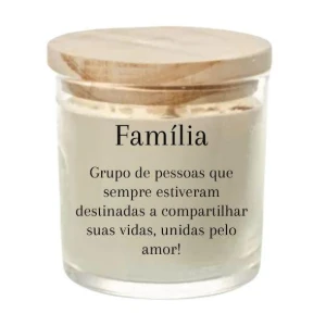 Vela Aromática Lembrancinha Personalizada Família 180g