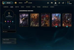 Conta prata 2 com 22 Champs e 5 Skins - League of Legends LOL