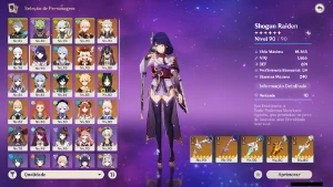 GENSHIN IMPACT - AR59, 18 Personagens T5 + 5 Armas T5