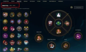 Conta com todos os campeões e 239 skins. - League of Legends LOL