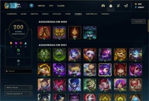 Conta League of Legends lvl 248 com 1096 skins LOL