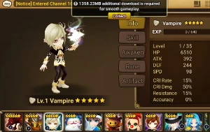 conta Light Vampire (julianne) + Wind Slayer (Sagar) - Summoners War