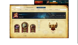 Conta league of legends Ouro V com borda, 47 campeões LOL