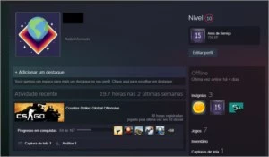 Conta Prime Global 15 Anos CSGO - Counter Strike