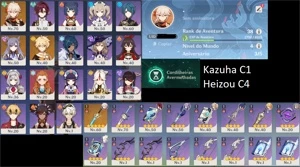 Conta com Kazuha C1 + Arma assinatura - Genshin Impact