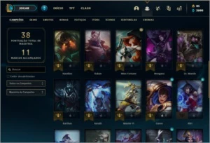 Conta DIAMANTE 1 com 5 skins e 34 champs - League of Legends LOL