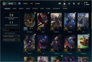Conta DIAMANTE 1 com 5 skins e 34 champs - League of Legends LOL