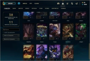 Conta DIAMANTE 1 com 5 skins e 34 champs - League of Legends LOL
