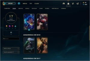 Conta Unranked com 17 skins e 53 champs - League of Legends LOL
