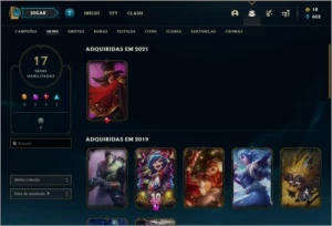 Conta Unranked com 17 skins e 53 champs - League of Legends LOL