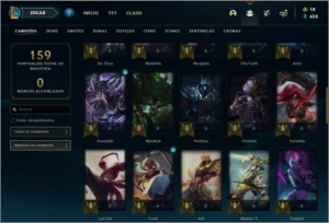 Conta Unranked com 17 skins e 53 champs - League of Legends LOL