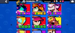 Conta de brawl Stars com 37.000 troféus e 93 brawlers