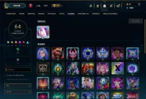 Unranked com 35 Champs e 14 Skins - League of Legends LOL