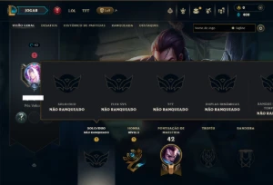 Unranked com 35 Champs e 14 Skins - League of Legends LOL