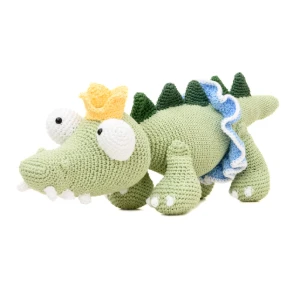 Crocodilo Rei em Crochê Amigurumi - Artesanato e Personalizados