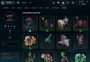 Vendo conta LOL full skin desde 2013 nível 600+ PAX JAX TF - League of Legends