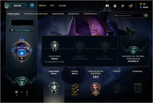 Conta de lol prata 1 ex platina - League of Legends