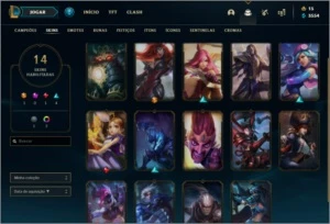 Conta de lol prata 1 ex platina - League of Legends