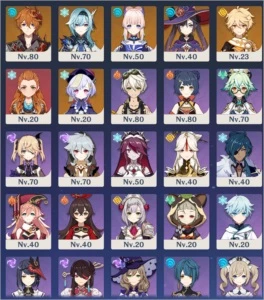 AR52 - Eula, Childe, Kokomi, Mona, QiQi - Genshin Impact