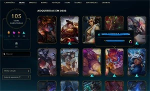 CONTA OURO 4 COM 105 SKINS - League of Legends LOL
