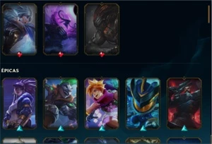 CONTA OURO 4 COM 105 SKINS - League of Legends LOL