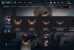 CONTA OURO 4 COM 105 SKINS - League of Legends LOL